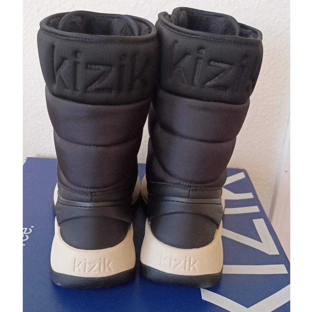 Kizik Juno 2 High Hands-Free Winter Boots Black Whitecap Women 7 NEW